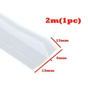 2m F Shape Bath Shower Screen Door Seal Strip-For Glass 6mm Seal Gap