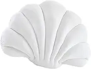 Generic Seashell Embellished Cushion - Coastal Home Accent, White, as described