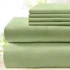 6 Pieces Bed Sheets Set(King, Sage Green) - Hotel Luxury Super Soft 1800 Thre...