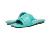 Franco Sarto Aqua Leather Caris Slides Sandals Open Toe Leather 7 M NEW