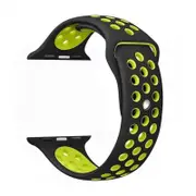 NewBee NB-WAT-38MMBY Sports Silicone Bracelet Strap Band For Apple Watch iWatch 38mm Black/Yellow