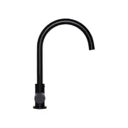 Meir Round Gooseneck Kitchen Mixer Tap - Matte Black