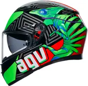 AGV K3 Kamaleon, full face helmet , color: Black/Red/Light Green , size: XL