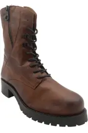 Miz Mooz Leather Lace-Up Boots Pandora Brandy