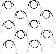 SEWACC 10pcs Retractable Lanyard Strap for Touch Pens Elastic Loss Rope Holder for Stylus Secure Attachment for Badges and Ids for Office and School Use Black