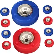 COSMEVIVI 10pcs Set Mini Shuffleboard Set Elegant Indoor Tabletop Game for Family Fun and Hand Eye Coordination Portable Curling Accessories for Memorable Playtime