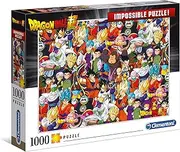 Clementoni Jigsaw Puzzle Impossible Dragon Ball 1000 Pieces - Puzzle for Adults 14-99 Years, Men/Women, Hard Jigsaw, Difficult Puzzle, Made in Italy, 39489