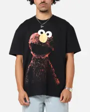 [AMERICAN THRIFT] American Thrift X Sesame Street Elmo Grail Heavy T-shirt Black - Size L L Black