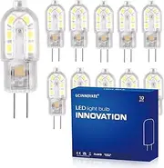 [UCINNOVATE] 10X G4 LED Light Bulbs, 2W (20W Equivalent) Replace Halogen Bulb, Non-Dimmable, Warm White, for Chandelier Home Lighting Lamp Decoration AC/DC 12V