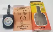 Vintage RAC Rotating Dial Engine Compression Tester Original Box Manual 1535