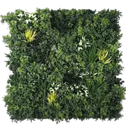 Green Forest Bespoke Commercial Grade Metal Backed Vertical Garden / Green Wall UV Resistant 1m x 1m Fire Retardant