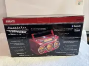 New Studebaker SB2165R Avanti Bluetooth Boombox CD/AM-FM Radio/15W Subwoofer Red