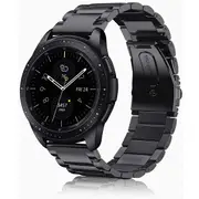 For Garmin Venu 2 Plus /Venu SQ Bands, 20mm Stainless Steel Metal Replacement Strap Bracelet Women Men (Black)