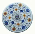 18'' white Marble Center Coffee Dining Table Top Inlay Mosaic Side antique k1