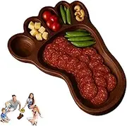 Wooden Charcuterie Board - Cheese Board Fun Food Tray Plate | Wooden Serveware Kitchen Accessories, Serving Platter Table Decor, Cheese Platter for Bread Nuts Snack Fruit