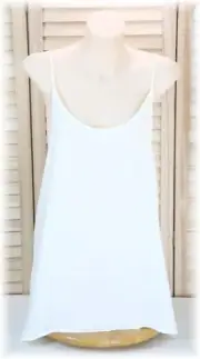 Cream Light & Floaty Womens Swing Tank Top Supre Size Large NEW