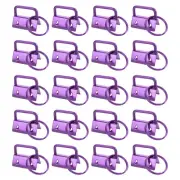 20Pcs 25mm Key Fob Hardware with Keychain Ring for Webbing Purple