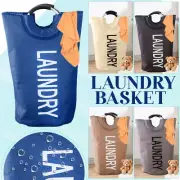 Collapsible Fabric Laundry Hamper Foldable Clothes Bag Washing Bin Basket 40L