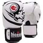 Morgan Elite Boxing & Muay Thai White Leather Gloves