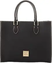 [Dooney & Bourke] Women's Janine Satchel in Pebble Grain Leather, Large Handbag with Adjustable & Detachable Shoulder Strap