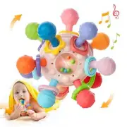 Montessori Baby Teething Toy – Sensory Chew Ball & Rattle for Infants & Toddlers