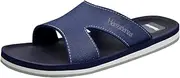 [Harssidanzar] Mens Vintage Slide Sandals Comfortable Lightweight Summer Beach Slides for Men slip on Sandals KM232UK