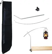 Portable Light Pole - Outdoor Camping Lantern Pole,Outside Table Lamp Hanger, Installation Bracket, Heavy Duty for Picnics, and Outdoor Activities