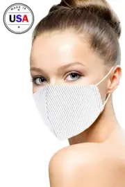 New Cotton Stripe 3d Reusable Face Mask