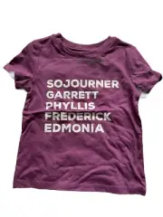 Black History Month Target Names T-Shirt Size 3T Sojourner Garrett Purple - 6