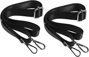 FONDOTIN Adjustable Horse Blanket Straps 2pcs Stretchy Leg Bands with Metal Hooks
