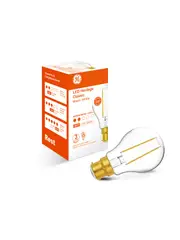 GE 4.6W Heritage LED GLS BC Globe in Warm White