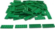 Lego 100 New Green Plates 2 x 6 Stud Parts