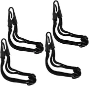 Gogogmee 4PCS Motorcycle Helmet Bungee Cord Adjustable Elastic Straps with Hooks for Luggage and Cargo Rubber Tie Down for Motorcycles