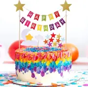 Rainbow Cake Toppers Happy Birthday Cake Topper Kit Cupcake Topper Rainbow Cake