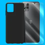 NEW Tempered Glass Screen Protector+Anti-Slip TPU Case f T-Mobile Revvl 6 Pro 5G