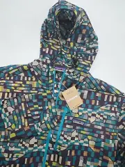Patagonia Men Houdini Windbreaker Running Jacket Fitz Roy Patchwork Blue 3XL NWT