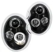 Black Fits 2002-2006 Mini Cooper S Replacement Led Halo Projector Headlights (for: Mini)