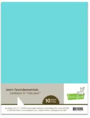 New! Lawn Fawn Lawn Fawndamentals 8.5" x 11" Textured Cardstock - Tide Pool