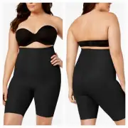 Miraclesuit Size Large Black Extra Firm Control Shapewear Hi-Waist Thigh Trimmer