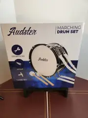 NEW Audster Marching Drum Set Black and White Drum Percussion Music Band DM-400