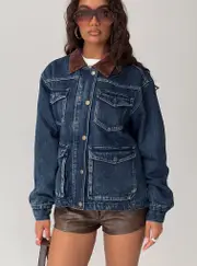 Counterpart Pocket Front Denim Jacket Blue
