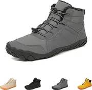 [Generic] Barefoot Shoes Women, Hike Winter Footwear Barefoot Womens, Wide Toe Box Non-Slip Waterproof Snow Boots for Men