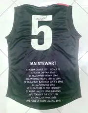 Ian Stewart AFL Hall of Fame Legend Hand Signed St. Kilda Football Jumper