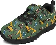 [Pointodoor] Boys Shoes Kids Sneakers Breathable Athletic Running Tennis Shoes for Little Kid/Big Kid US 11-2.5, Bulldozers, 1.5 Big Kid
