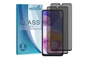 [Set of 2] Privacy Anti-Spy Full Coverage Samsung Galaxy A23 Tempered Glass Premium 9H HD Screen Protectors by MEZON (Galaxy A23, Privacy)