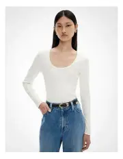 [Witchery] Scoop Rib Top in Fresh White