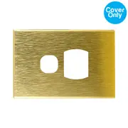 Connected Switchgear GEO Single Powerpoint Brushed Brass Aluminium Cover