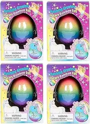 Surprise Growing Unicorn Hatching Rainbow Egg Kids Toys, Assorted Colors (4, Rainbow)