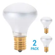 2 Pack Reflector Bulb 25R14N 25W 120V R14 Intermediate E17 Frosted