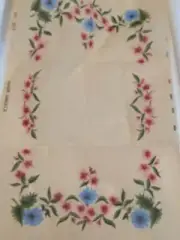 Printed Tapestry Canvas - Flowers - Table Centrepiece and 2 Placemats
